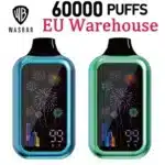 wasbar 60k 60000 puff big screen smooth hit rechargeable nicotine vape pen
