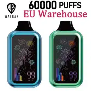 wasbar 60k 60000 puff big screen smooth hit rechargeable nicotine vape pen