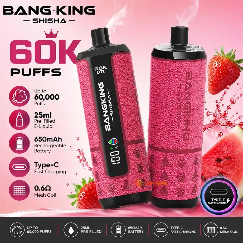 Bang King Shisha 60000 Puffs Bang King Shisha 60000 Puffs