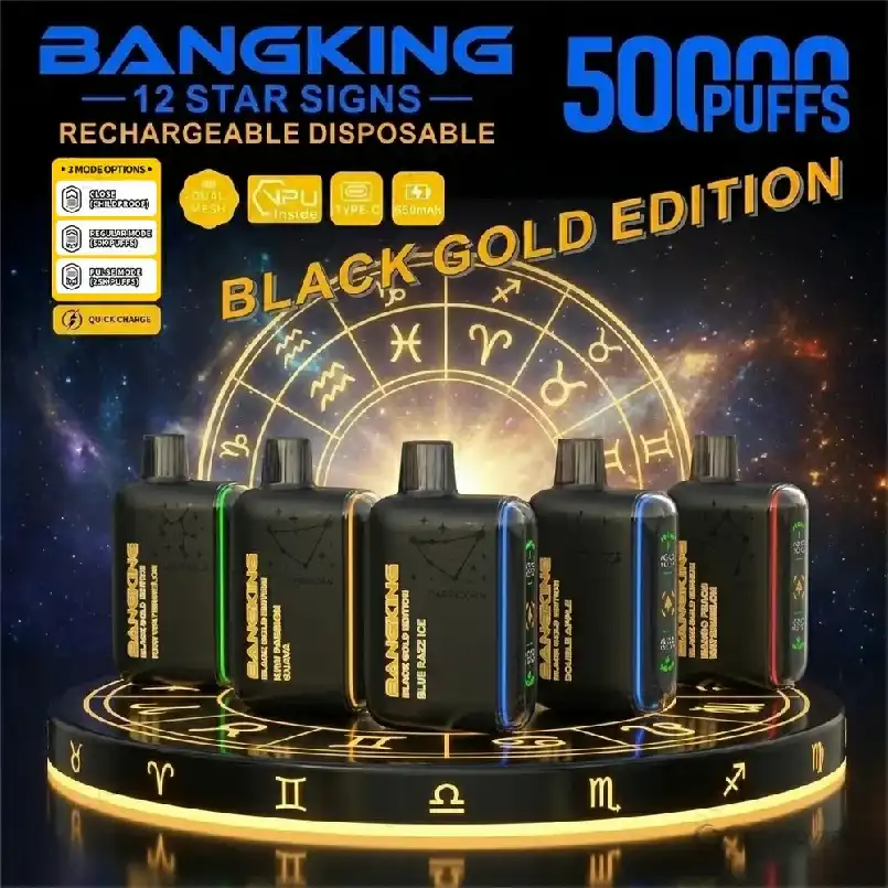Bang King 50000 Puffs 50K Black Gold Disposable Vape Bang King 50000 Puffs 50K Black Gold Disposable Vape